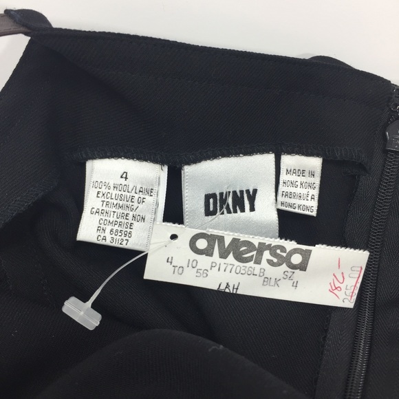 NWT DKNY black LBD with brown leather? straps - Picture 6 of 6